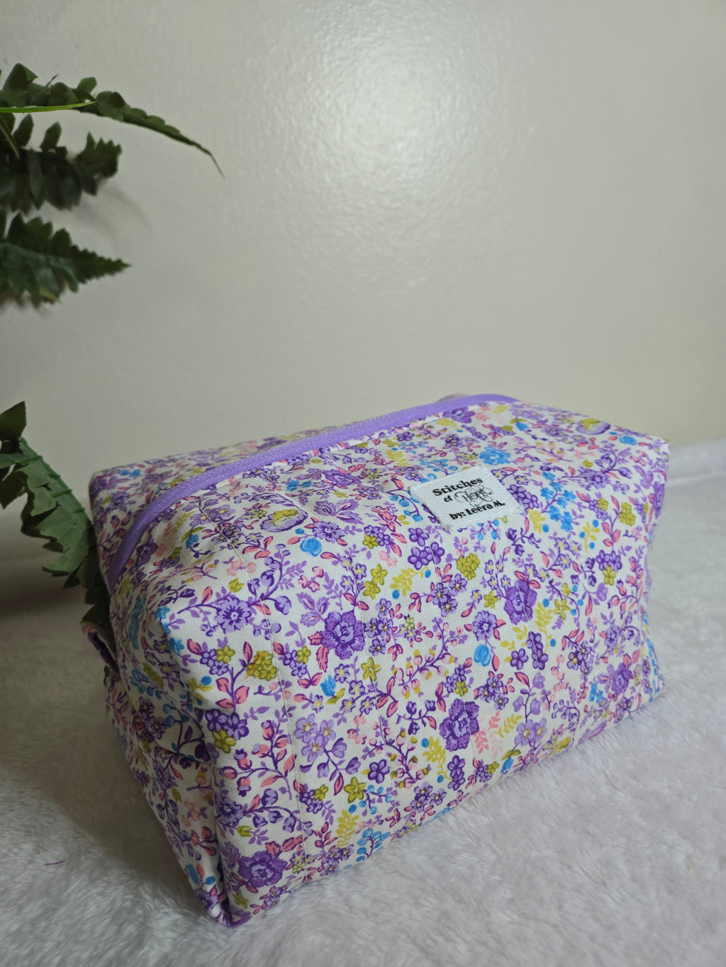Floral Bloom Handmade Makeup Bag – Stitches of Hope by Leera M.