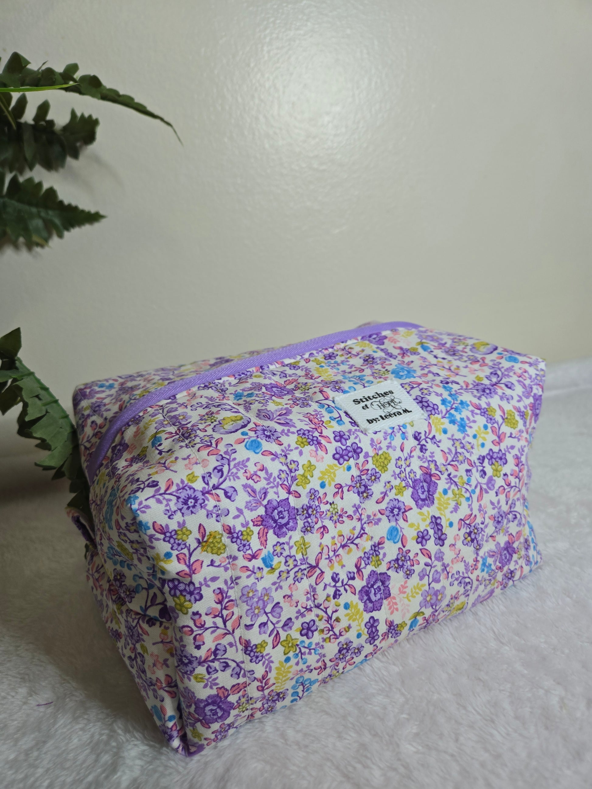 Floral Bloom Handmade Makeup Bag – Stitches of Hope by Leera M.