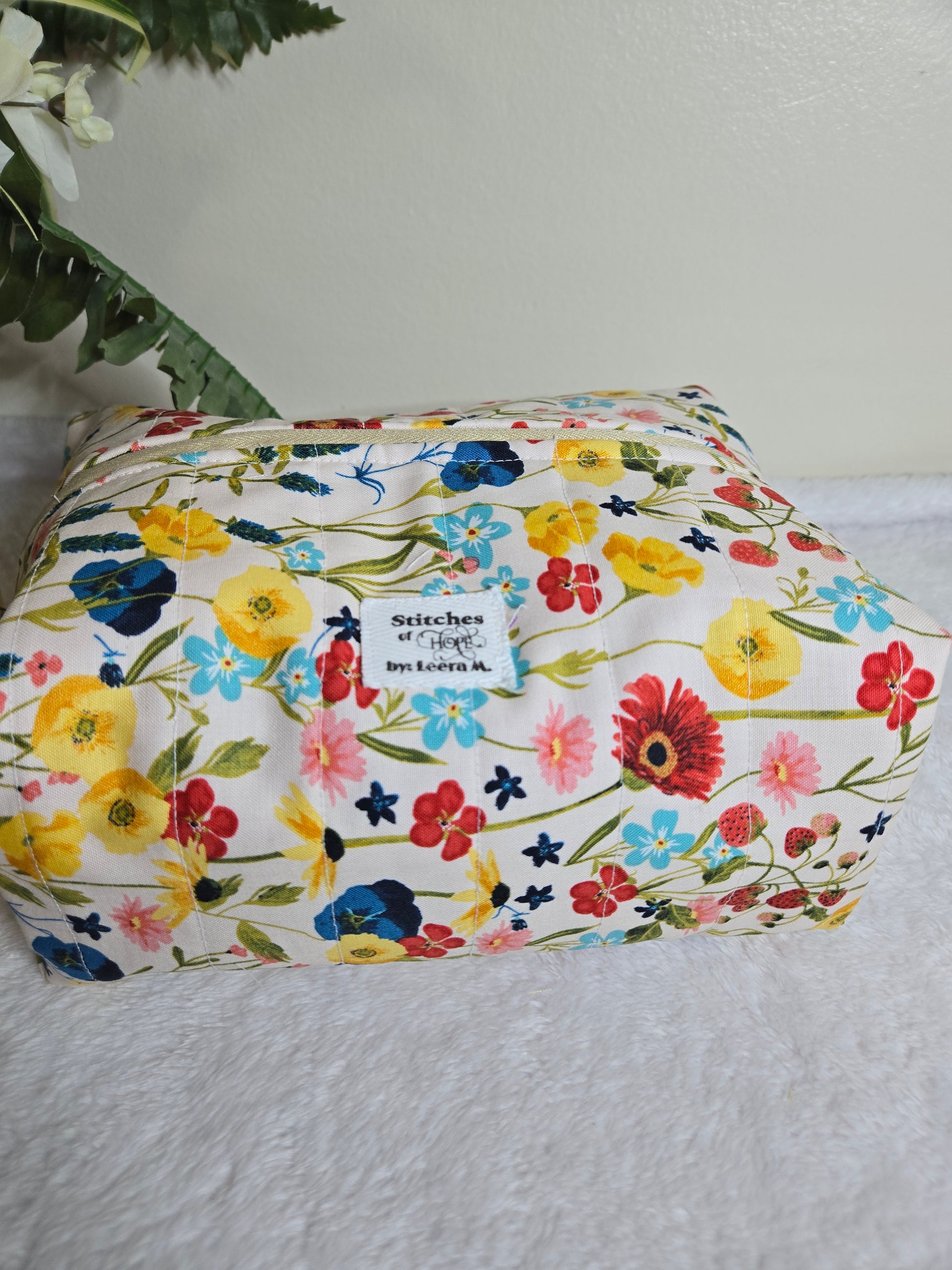 Wildflower Joy Makeup Bag – Stitches of Hope by Leera M.