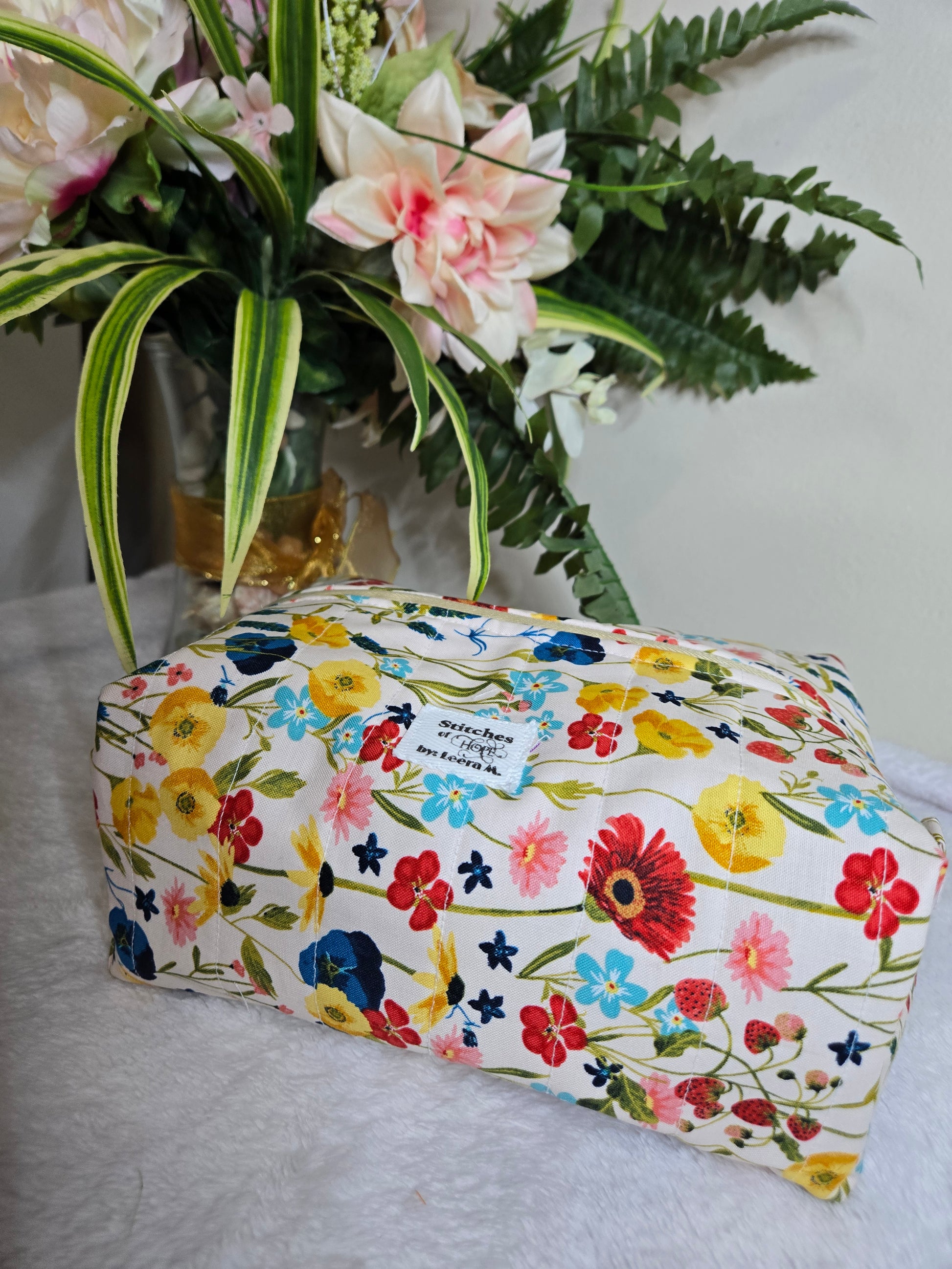 Wildflower Joy Makeup Bag – Stitches of Hope by Leera M.